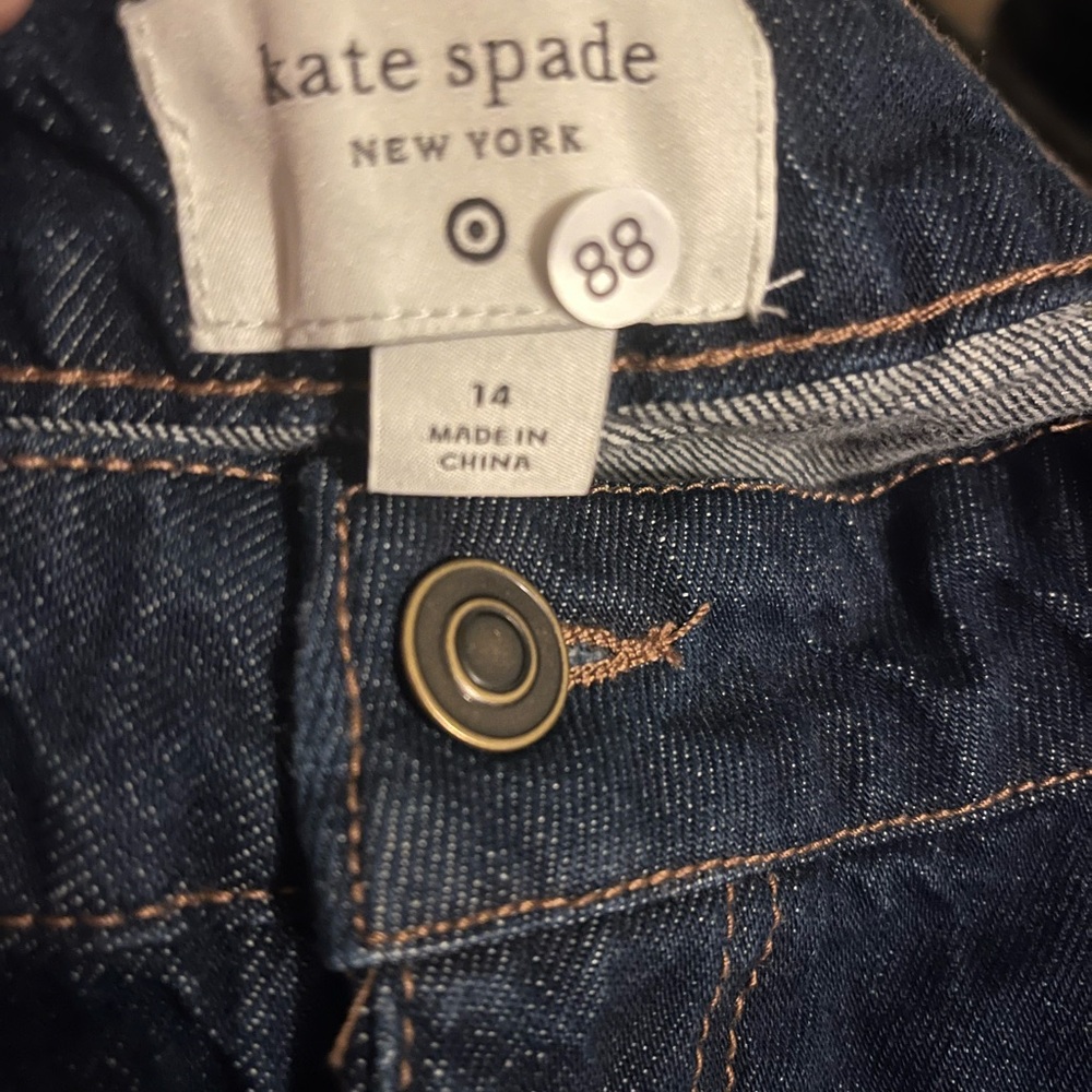 Plus size Kate Spade Stylish High Rise straigth leg wide  cuff dark blue size 14 - Picture 12 of 12